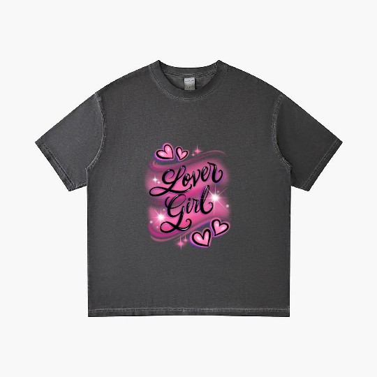 Lover Girl pink airbrush design Gradient T Shirts