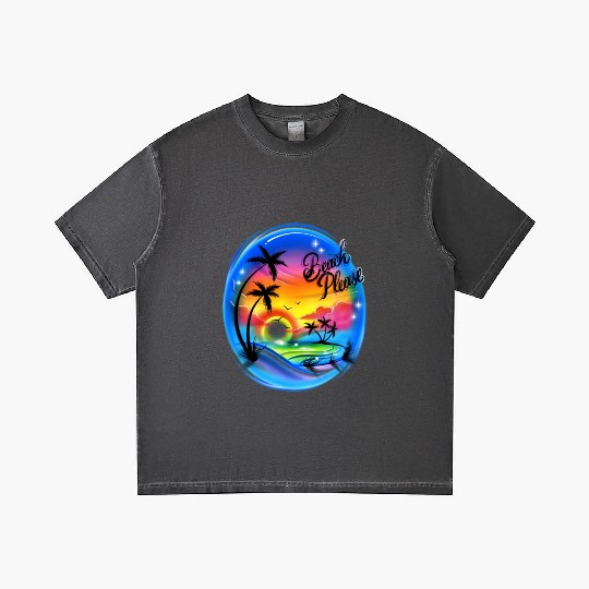 Beach Please Airbrush Colorful Gradient T Shirts