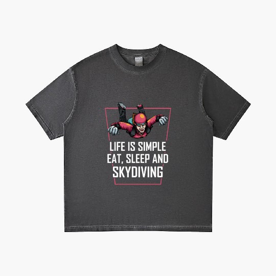 Skydiving Life Simple Eat Sleep Gradient T Shirts