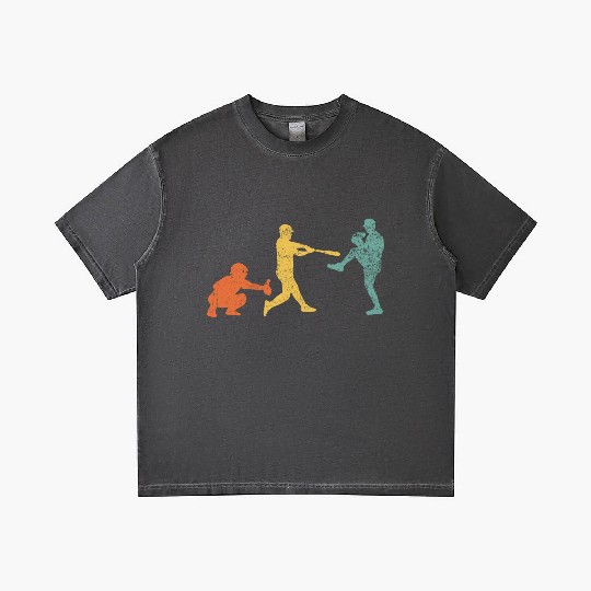 Baseball Catcher Pitcher Batter Vintage Gradient T Shirts