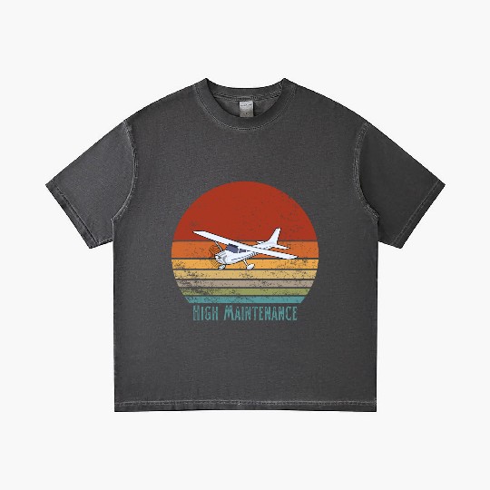 Retro Small Aircraft - High Maintenance Gradient T Shirts