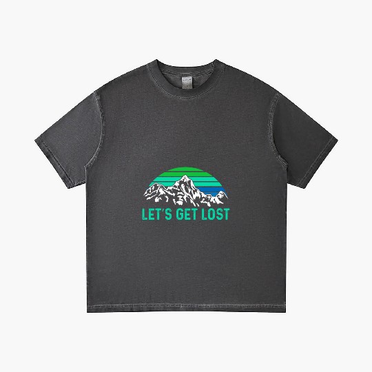Let us get Lost Wanderlust funny Hiking Gradient T Shirts