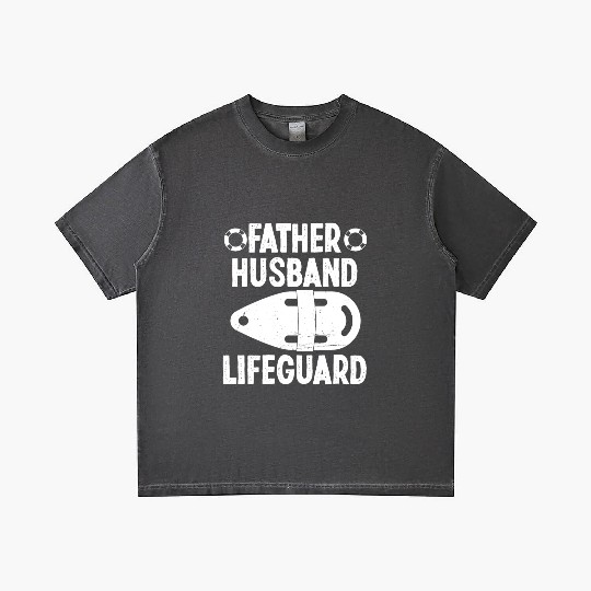Father husband lifeguard swimming pool guard Gradient T Shirts