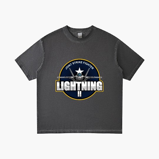 F35 Lightning 2 Patch Small logo red Gradient T Shirts