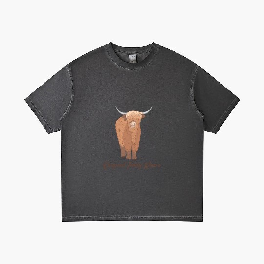 Original Teddy Bears Highland Cow Scottish Cattle Gradient T Shirts