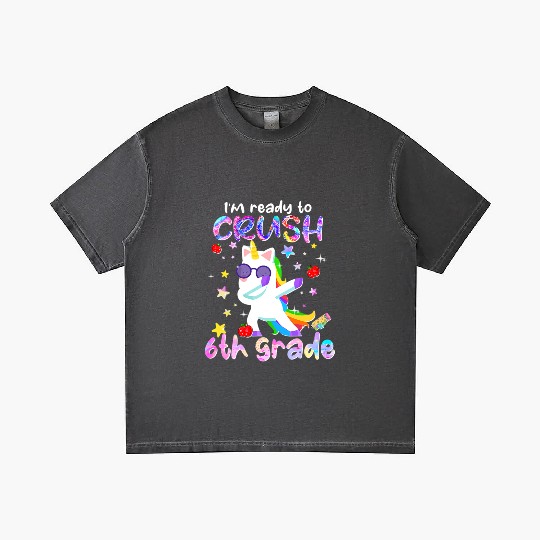 I m Ready To Crush 6th Grade Dabbing Unicorn Gradient T Shirts