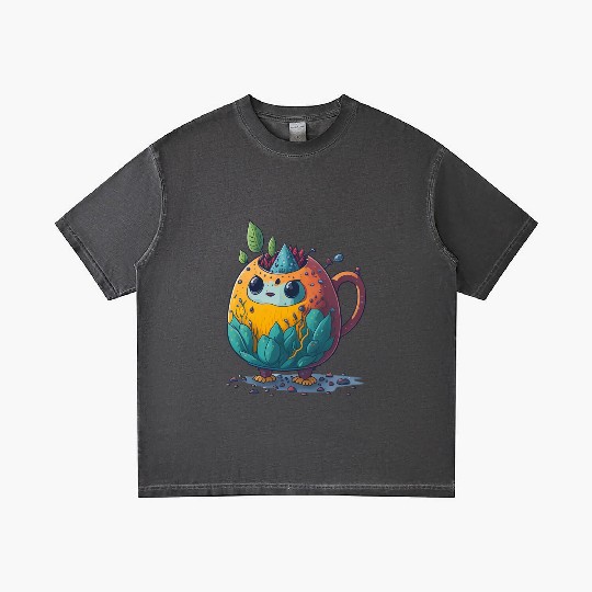Colorful Tea Bot Gradient T Shirts