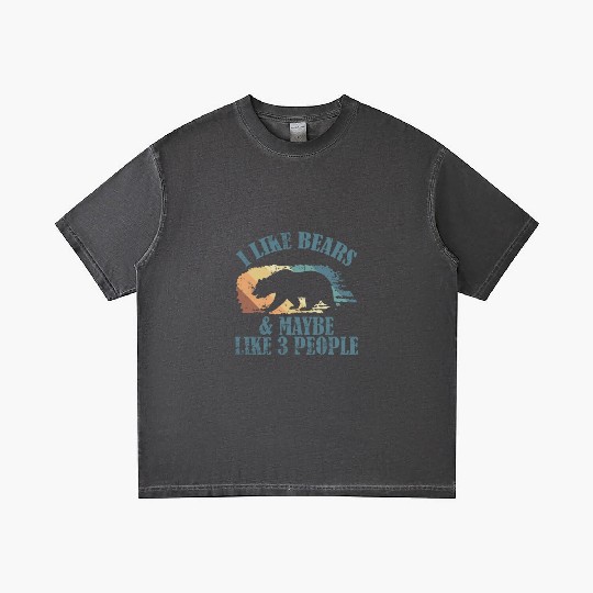 I Like Bears and Maybe 3 People Forest Animal Gradient T Shirts