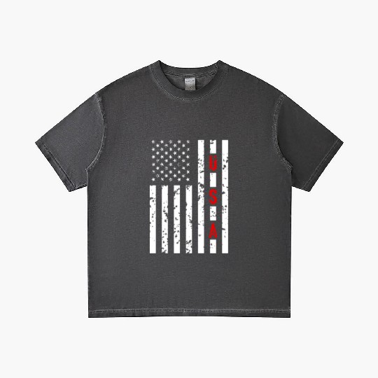 USA Flag Americann Patriotic Fourth of July 4Th In Gradient T Shirts