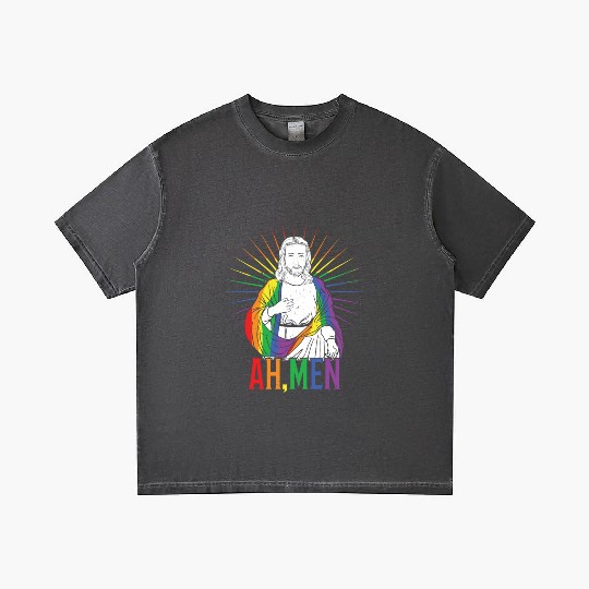Funny Jesus Gay LGBTQ Rainbow LGBT Pride Month Gradient T Shirts