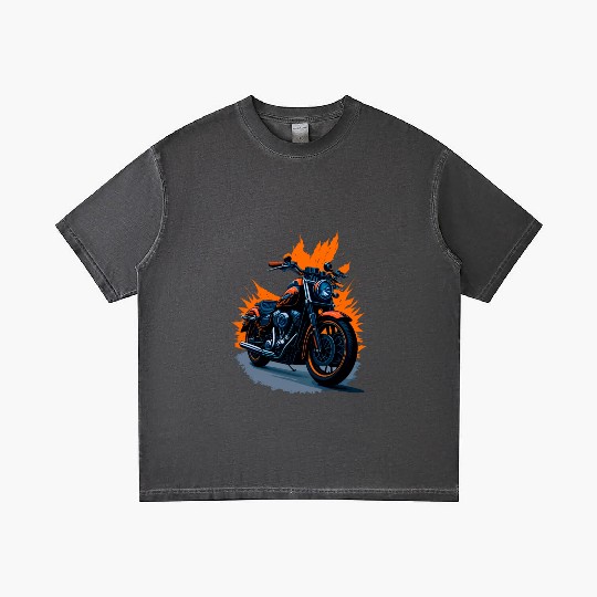 Motorcycle Retro illustration Gradient T Shirts