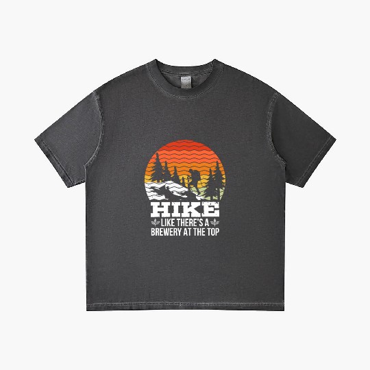 Hiker funny Beer lover Hiking Mountaineering Gradient T Shirts