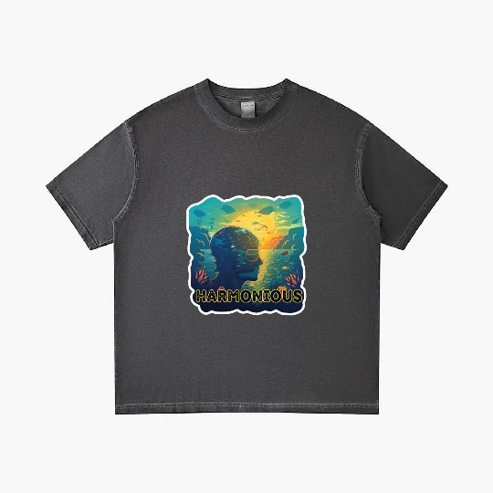 Harmonious Depths Journey into Ocean Vibes Gradient T Shirts