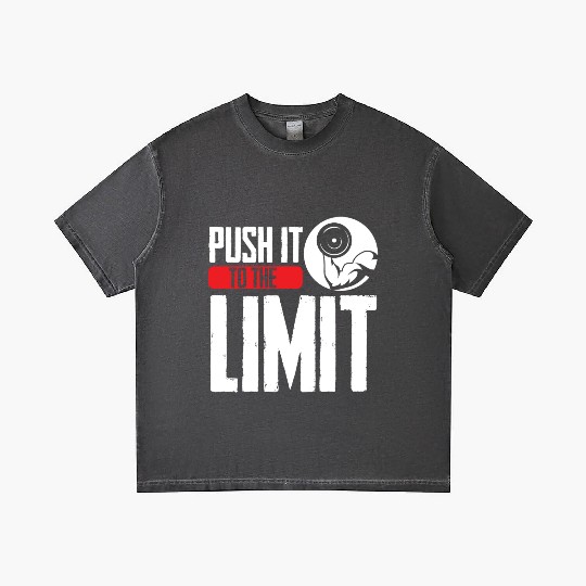 Push It To The Limit Workout Weightlifting Gym Gradient T Shirts