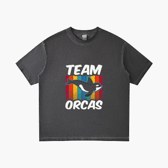 Team Orcas Orca Protect Whale Sea Gradient T Shirts
