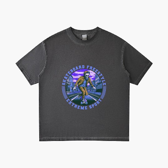 Skull Skeleton Skateboard Skater Gift Gradient T Shirts