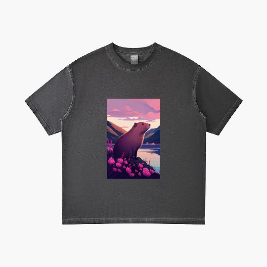 Capybara Nature Capibara Gradient T Shirts