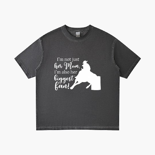 Mom Barrel Racing Horse Riding Racer Back Print Gradient T Shirts