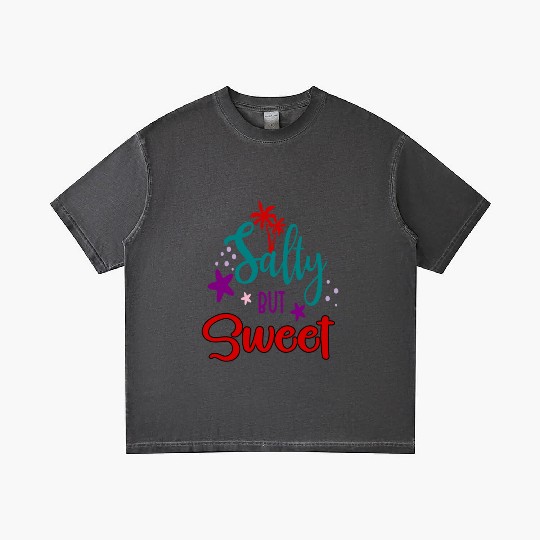 Salty but sweet Funny Beach Design Summer humor Gradient T Shirts