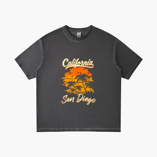 San Diego California Beach Gradient T Shirts