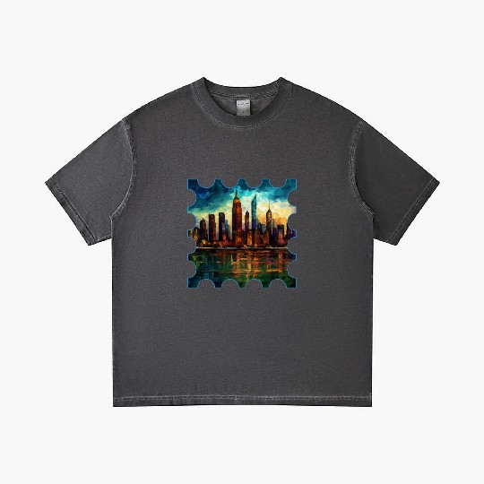 New York skyline Reverie A Symphony of Dreams Gradient T Shirts