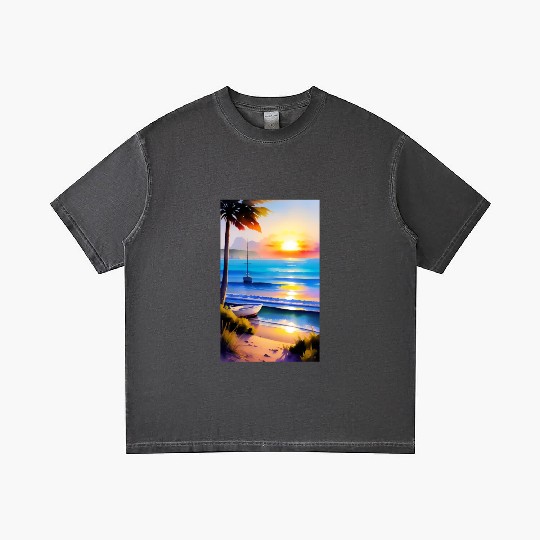A sunrise with a seaside view-2 Gradient T Shirts