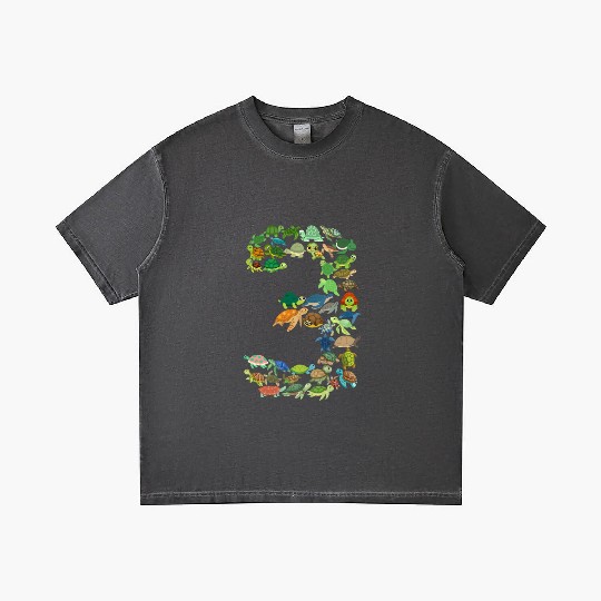 3rd Birthday Sea Turtle Tortoise Theme 3 Year Old Gradient T Shirts