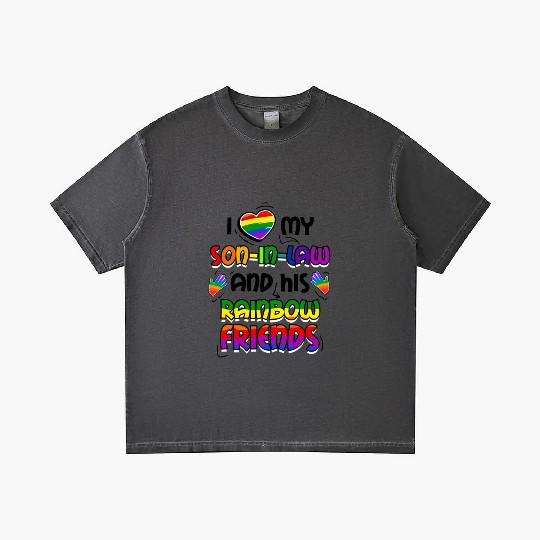 I Love My Son In Law And His Rainbow Friends LGBT Gradient T Shirts