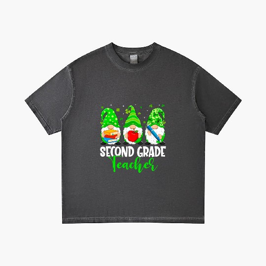 Gnomes 2Nd Grade Teacher Squad St Patricks Day Sch Gradient T Shirts
