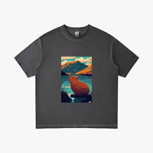 Capybara Nature Capibara Gradient T Shirts