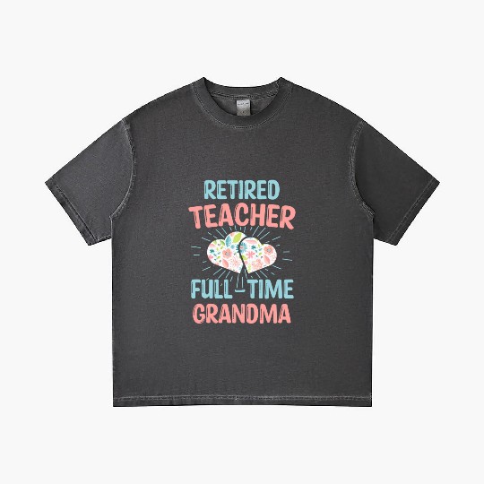 Retired Teacher Full-Time Grandma Teachers Retirem Gradient T Shirts