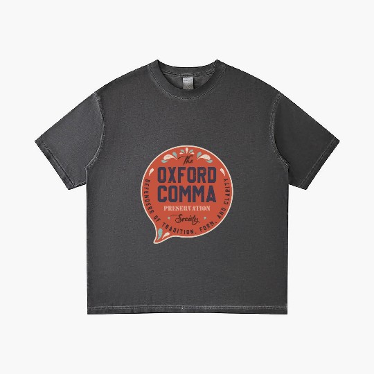The Oxford Comma Preservation Society Team Oxford Gradient T Shirts
