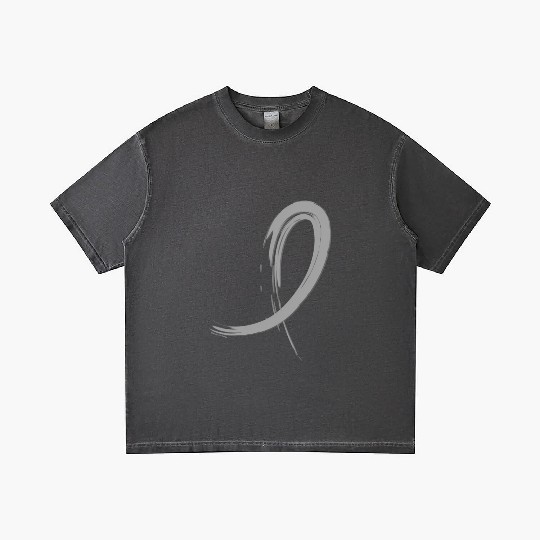 Brain Cancer Grey Graffiti Awareness Ribbon Gradient T Shirts