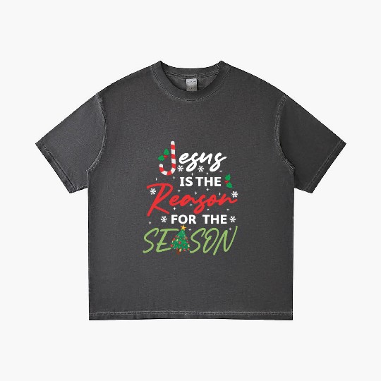 Jesus Is The Reason For The Season Candy Cane Gradient T Shirts