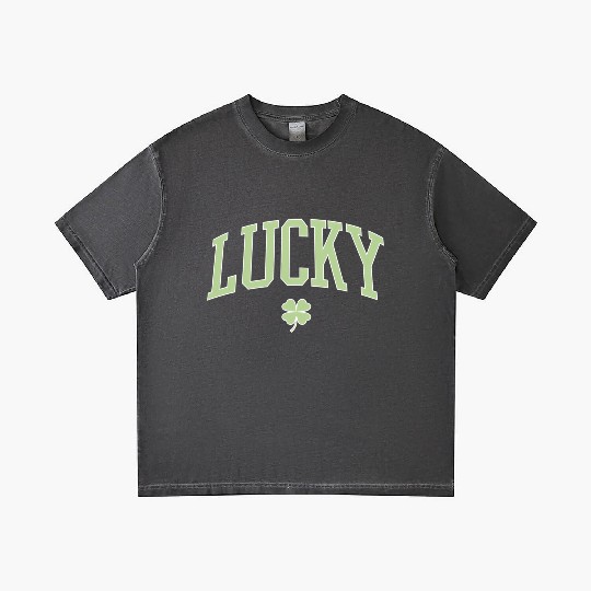 St Patrick'S Day Lucky Face Gradient T Shirts