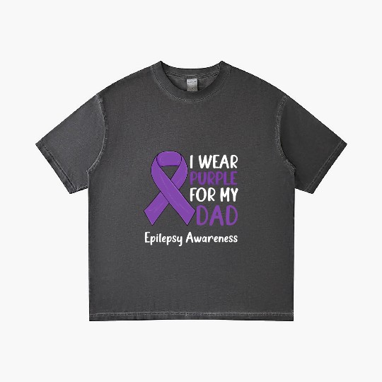 I Wear Purple For My Dad Epilepsy Awareness Epilep Gradient T Shirts