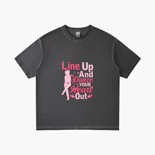 Line Up And Dance Your Heart Out Country Music Lin Gradient T Shirts