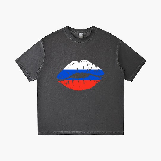 Russian Flag Lips For Russians Russia Gradient T Shirts