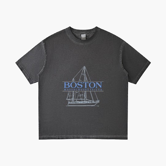 Boston Massachusetts Sailing Gradient T Shirts