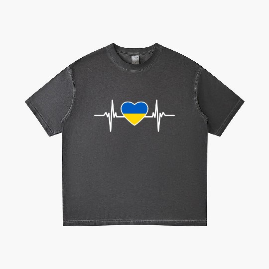 Ukraine Ukraine Flag Heart Beat Ukraine Gradient T Shirts