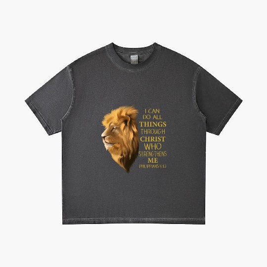 Philippians 413 Religious Lion Verses Christian Gradient T Shirts