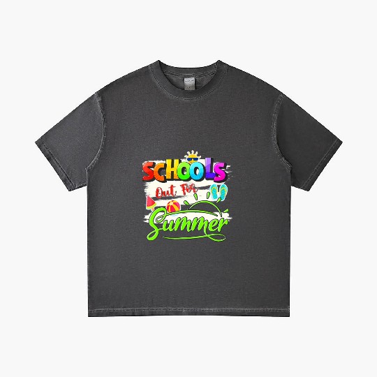 Schools Out For Summer Lover Funny Teacher Student Gradient T Shirts