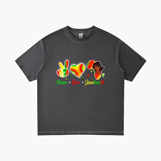 Peace Love Junenth 1865 Emancipation Day Black His Gradient T Shirts