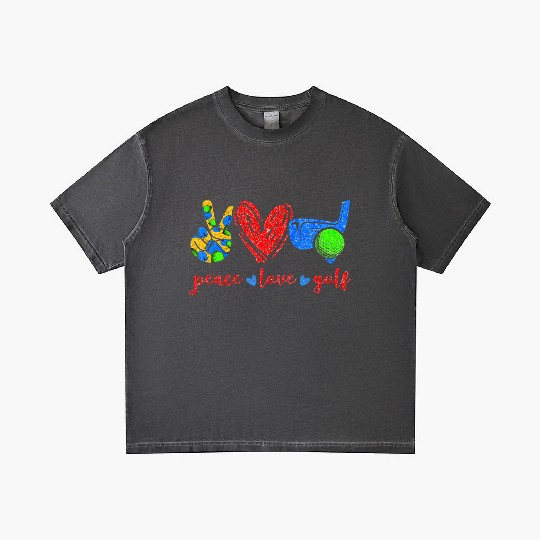 Peace Love Golf Cute Golf Lovers Gradient T Shirts