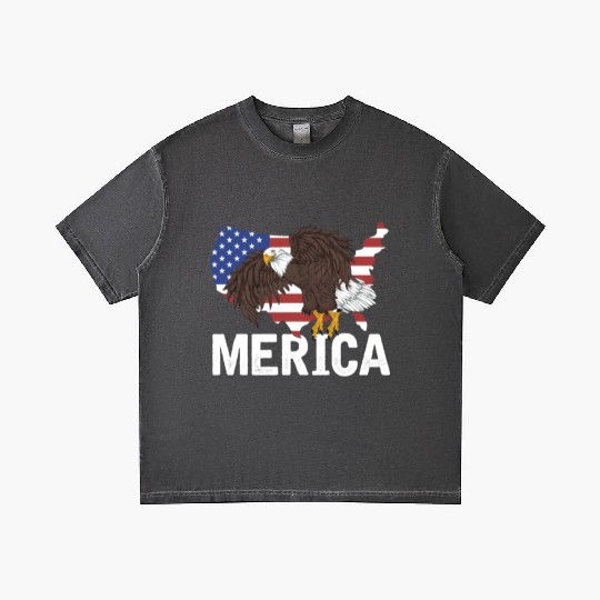 Us Flag Merica Pride Patriot Proud American Bald Gradient T Shirts