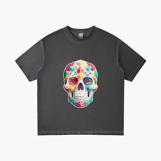 Jeweled Sugar Skull Gradient T Shirts