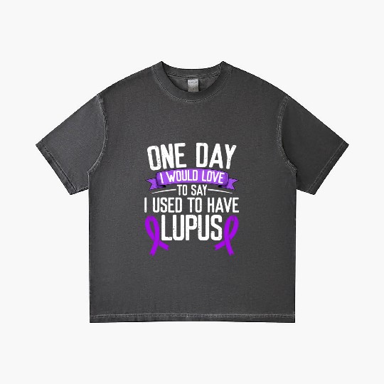 Lupus Awareness Month Purple Ribbon I Used To Gradient T Shirts