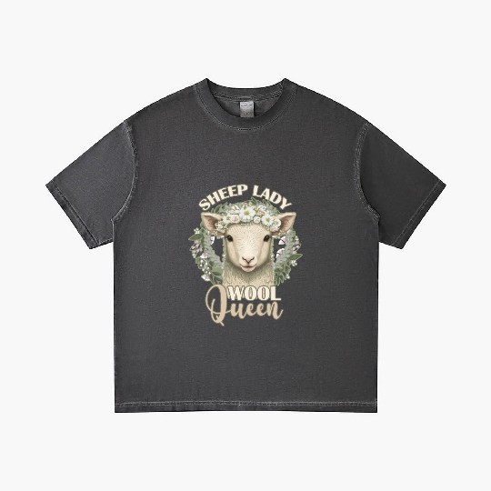 Sheep Lady Wool Queen Spring Flower Animal Funny F Gradient T Shirts