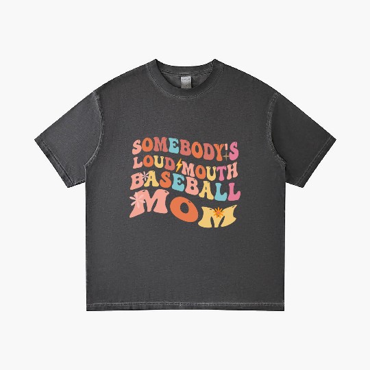 Funny Somebody's Loud Mouth Baseball Mom Gradient T Shirts