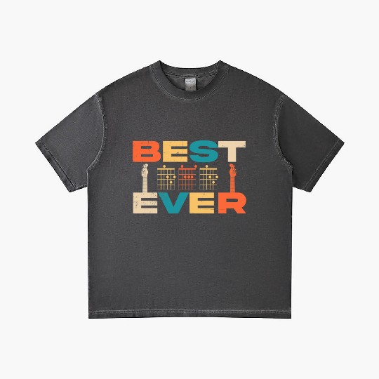 Best Dad Ever Guitar Chords Musician Funny Fathers Gradient T Shirts